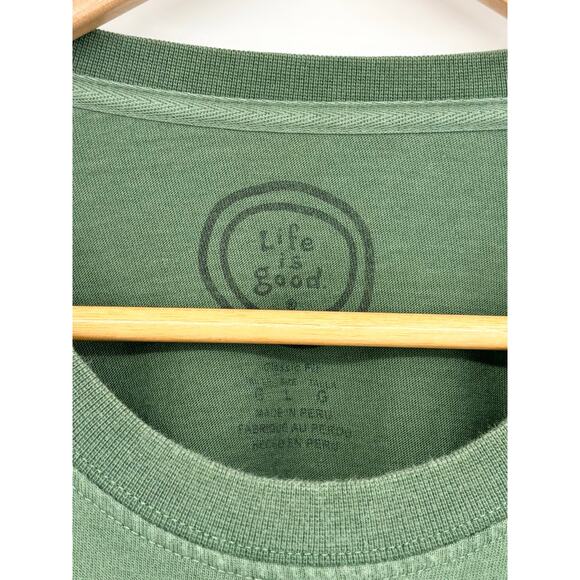 Life is Good Men's Jeep Graphic Green Long Sleeve Shirt Size L - Picture 3 of 6